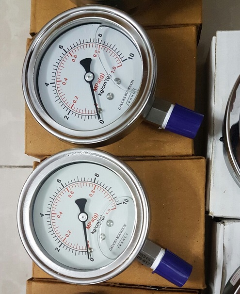 đồng hồ áp suất inox 0 - 10 bar