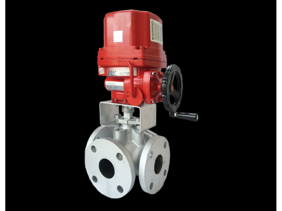 Van Bi 3 Ngã Điều Khiển Điện - Đa Hướng, Đồng/Inox, Áp Lực Cao image