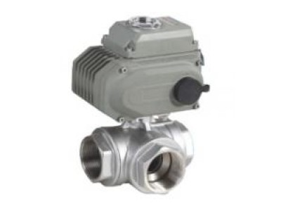  Van Bi Ba Ngã Điều Khiển Điện Inox 304, DN15-DN200, PN16