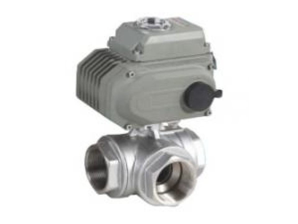  Van Bi Ba Ngã Điều Khiển Điện Inox 304, DN15-DN200, PN16 image