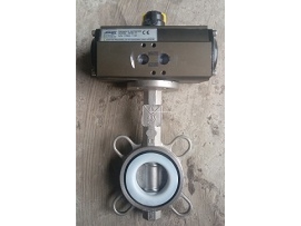  Van Bướm Inox Điều Khiển Khí Nén - Inox 304/316, Đa Kích Thước image